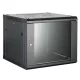 Hikvision Rackszekrény - 19" fali kivitel (12U, 600x600x635, fekete, egyrekeszes, üvegajtós, max.60 kg)