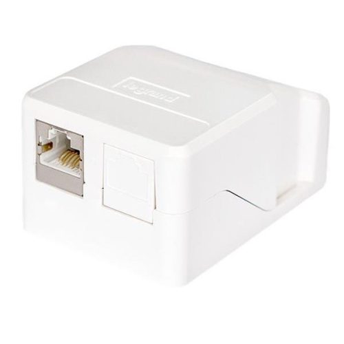 Legrand keystone doboz - 2 x RJ45 port fogadására alkalmas, portok nélkül, fehér