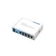 Mikrotik Router WiFi AC750 - hAP ac lite / RB952UI-5AC2ND (300Mbps@2,4GHz + 433Mbps@5GHz; 5port 100Mbps; 1xUSB; p.PoE)