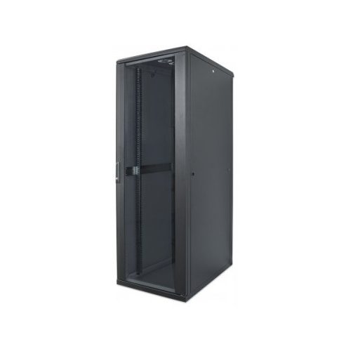 Manhattan Rackszekrény - 19" különálló kivitel (26U, 1322 (h) x 600 (w) x 800 (d) mm, IP20,  Flatpack, Fekete)