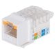 Manhattan Keystone - Cat6 Keystone Jack, UTP árnyékolatlan, RJ45, Műanyag, Fehér