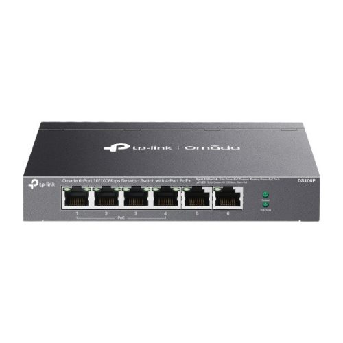 TP-Link Switch  PoE - DS106P (6 port 100Mbps; 4x at PoE+ port; 67W)