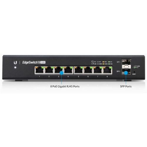 Ubiquiti Switch - ES-8-150W (EdgeSwitch 8GbitLAN, 2SFP - 150W POE)