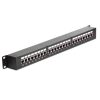 Delock Patch Panel - 43295 (Cat6 patch panel, 24 port, 1U, árnyékolt, fekete)