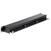 Delock Patch Panel - 43298 (Cat6 patch panel, 24 port, 1U, árnyékolt, fekete)