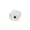 Equip Keystone Fali aljzat - 125122 (2 port, Cat5e/Cat6/Cat6A, árnyékolatlan, porvédő, fehér)