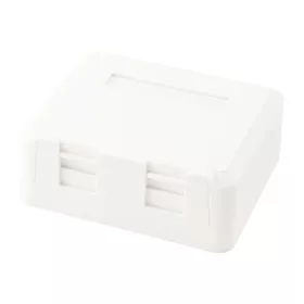   Equip Keystone Fali aljzat - 125124 (2 port, Cat5e/Cat6/Cat6A, árnyékolatlan, porvédő, fehér)