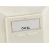 Equip Keystone Süllyeszthető csatlakozó aljzat - 125772 (2 port, Cat6A, STP, 80x80mm, fehér) 5db/csomag