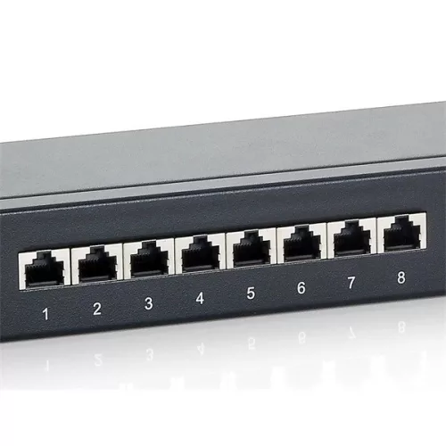 Equip Patch Panel - 326416 (16 port, Cat6, 1U, árnyékolt, fekete)
