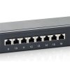 Equip Patch Panel - 326416 (16 port, Cat6, 1U, árnyékolt, fekete)