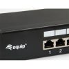 Equip Patch Panel - 326417 (16 port, Cat6, 1U, árnyékolt, fekete)