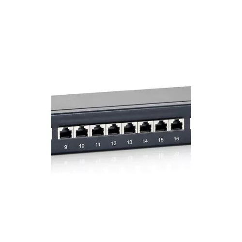 Equip Patch panel - 326424 (24 port, Cat6, 1U, árnyékolt, fekete)