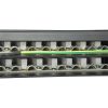 Equip Patch panel - 326449 (48 port, Cat6, 1U, árnyékolt, fekete)