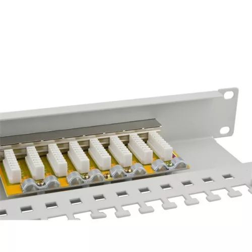 Equip Patch panel - 327316 (16 port, Cat5e, 1U, árnyékolt, szürke)