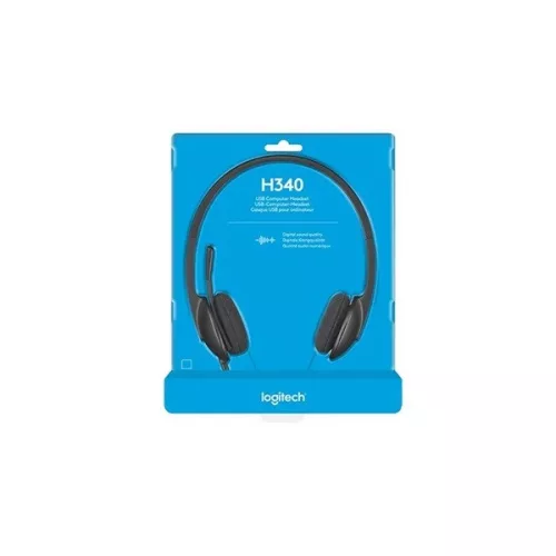 Logitech Fejhallgató - H340 Headset (USB, mikrofon, fekete)