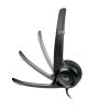 Logitech Fejhallgató - H390 Headset (USB, mikrofon, fekete)