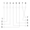 VEZ Fali aljzat - 05396 (Cat5e, FTP, RJ45, árnyékolt, fehér)