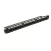 Walisec patch panel - PP-P6U2402 (24 port, Cat6, 1U, árnyékolatlan, fekete)