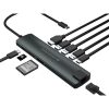 Conceptronic Notebook Dokkoló - DONN06G (USB-C to HDMI+USB-C PD:60W+USB-A+SD/TF+RJ-45, fekete)