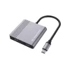 Conceptronic Notebook Dokkoló - DONN13G (USB-C to 2xHDMI+USB-C PD:100W+USB-A, ezüst)