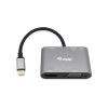 Equip Notebook Dokkoló - 133483 (Bemenet: USB-C, Kimenet: USB-C PD:100W/HDMI/VGA/USB3.0/AUX)