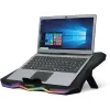 Rampage Notebook Hűtőpad 17,3"-ig - AD-RC8 SHOWY (fém rács; RGB, 1x18cm, USB port, állítható döntési magasság)