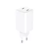 Sandberg Telefon töltő - AC Charger Dual USB-C PD65W EU