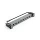 Hama USB HUB - 200145 (USB-C 9n1, 3xUSB 3.1, 2xUSB 2.0, 2xUSB-C, 1xHDMI, 1xLAN, 100W PD, szürke)