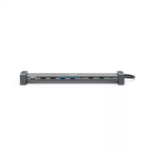 Hama USB HUB - 200145 (USB-C 9n1, 3xUSB 3.1, 2xUSB 2.0, 2xUSB-C, 1xHDMI, 1xLAN, 100W PD, szürke)