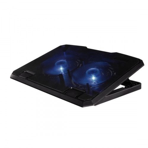 Hama Notebook hűtőpad - 53065 Black (Max.: 15,6", 23 dB, 2x14 cm venti, LED, fekete)