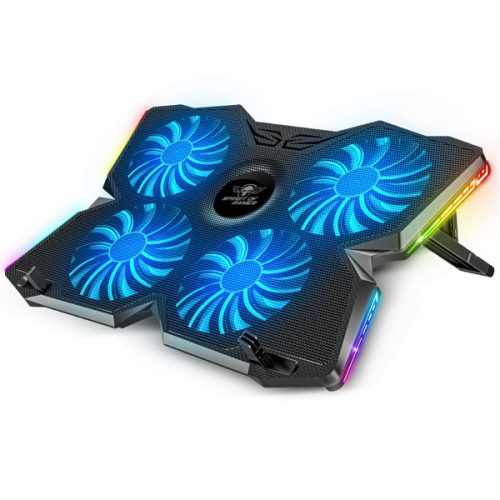 Spirit of Gamer Notebook Hűtőpad 17"-ig - AIRBLADE 500 RGB (25dB; 4x12cm, RGB, 2xUSB2.0)