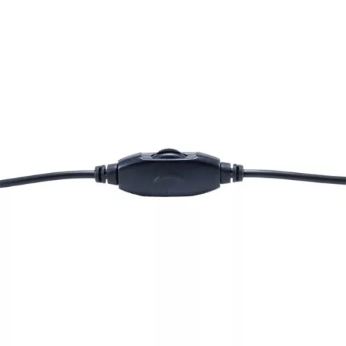 Conceptronic Fejhallgató - POLONA02BA (3.5mm Jack+elosztó, hangerőszabályzó, felhajtható mikrofon, 200 cm kábel, fekete)