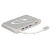 Delock Notebook Dokkoló - 87298 (USB-C 3.1 Dock 4K HDMI+LAN+SD+USB 3.0 (USB-C bem. / HDMI+USB3.0+USB-C+RJ45+SD kim.)