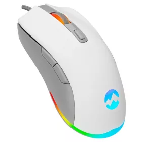   Everest Gamer Egér - SGM-L1 LUMOS White (6400 DPI, 8gomb, 1,65m harisnyázott kábel,optikai, fehér, RGB LED)