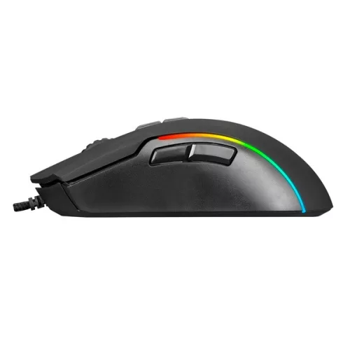 Everest Gamer Egér - SM-GX21 STARTY  (6400 DPI, 7gomb, optikai, fekete, RGB LED)