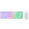 The G-Lab Gaming kit - 2 in 1 COMBO HYDROGEN W/HU (TKL billentyűzet, egér, 6200 DPI, RGB, USB-A, fehér, magyar)