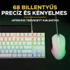 The G-Lab Gaming kit - 2 in 1 COMBO HYDROGEN W/HU (TKL billentyűzet, egér, 6200 DPI, RGB, USB-A, fehér, magyar)