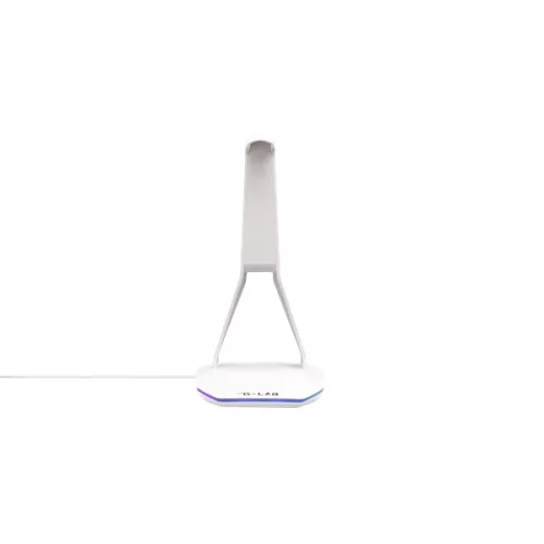 The G-Lab Fejhallgató állvány - K STAND HYDROGEN W (fehér, 2xUSB3.0, 1xUSB-C, műanyag, RGB)