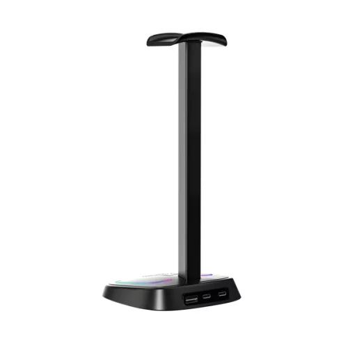 The G-Lab Fejhallgató állvány - K STAND NEON RGB H (fekete, USB-C, USB-A, univerzális, csúszásgátló, RGB)