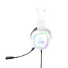 The G-Lab Fejhallgató - KORP RADIUM WHITE (mikrofon,USB, 3,5mm Jack, hangerőszabályzó, LED,nagy-párnás)