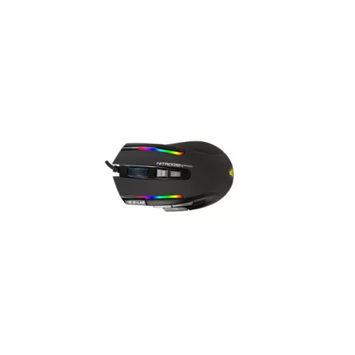 The G-Lab Gamer Egér - KULT NITRO ATOM (4800 DPI, 9 gomb, makro, 1,8m kábel, RGB LED, fekete)