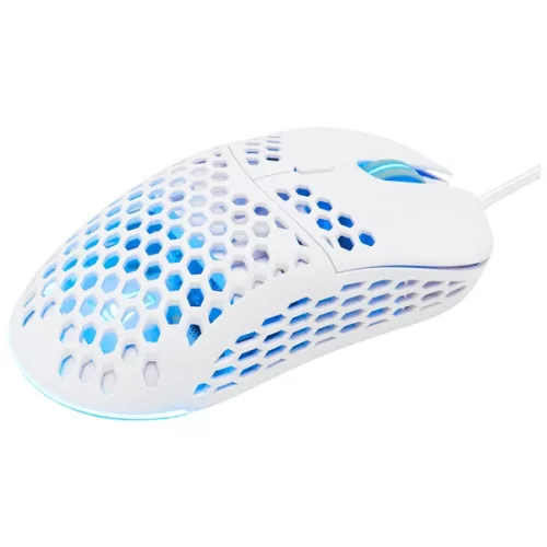 The G-Lab Gamer Egér - KULT OXYGEN W (12800 DPI, 60g, 6 gomb, RGB, fehér)