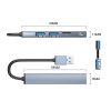 Orico USB3.0 Hub - AH-A12F-GY (4 port, Bemenet: USB-A, Kimenet: 1xUSB-A3.0+2xUSB-A2.0+TF kártyaolvasó, szürke)