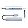 Orico USB3.0 Hub - AH-A13-GY (4 port, Bemenet: USB-A, Kimenet: 1xUSB-A3.0+3xUSB-A2.0, szürke)