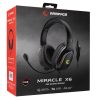 Rampage Fejhallgató - Miracle-X6 RGB (PS4/PC/Xbox, mikrofon, USB, hangerősz., nagy-párnás, 2m kábel, fekete)