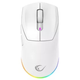   Rampage Vezeték Nélküli Egér - PROTE M5 PRO (Pixart PAW3395, Huano 80M, 26000 DPI, 500mAh, 6 gomb, RGB, Type-C, fehér)