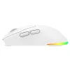 Rampage Vezeték Nélküli Egér - PROTE M5 PRO (Pixart PAW3395, Huano 80M, 26000 DPI, 500mAh, 6 gomb, RGB, Type-C, fehér)