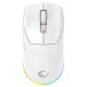 Rampage Vezeték Nélküli Egér - PROTE M5 (Pixart PAW3311, Huano 80M, 24000 DPI, 400mAh, 6 gomb, RGB, Type-C, fehér)