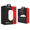 Rampage Vezeték Nélküli Egér - PROTE M5 (Pixart PAW3311, Huano 80M, 24000 DPI, 400mAh, 6 gomb, RGB, Type-C, fehér)