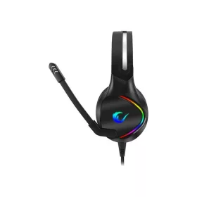   Rampage Fejhallgató - RM-K10 AMAZING RGB (7.1, mikrofon, USB, ANC, hangerőszabályzó, nagy-párnás, 2,2m kábel, fekete)